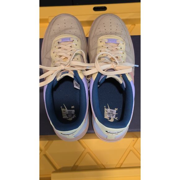 Nike Air Force 1 \'07 LV8 Multicolor Colorblock Beige‎ Peach Blue Men\'s Sneakers main image 4